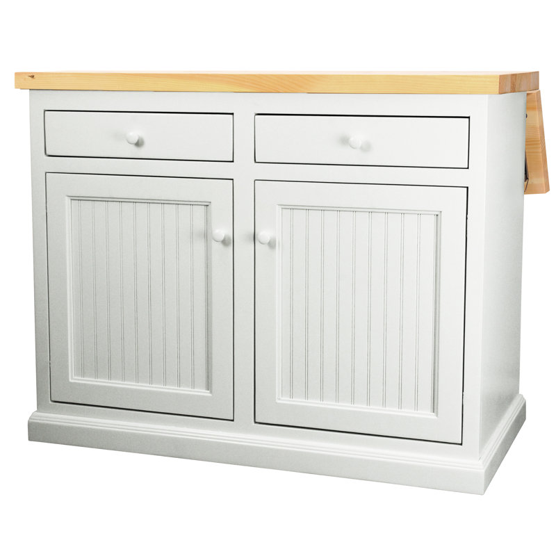 August Grove® Averill 48'' Solid Wood Kitchen Island & Reviews Wayfair